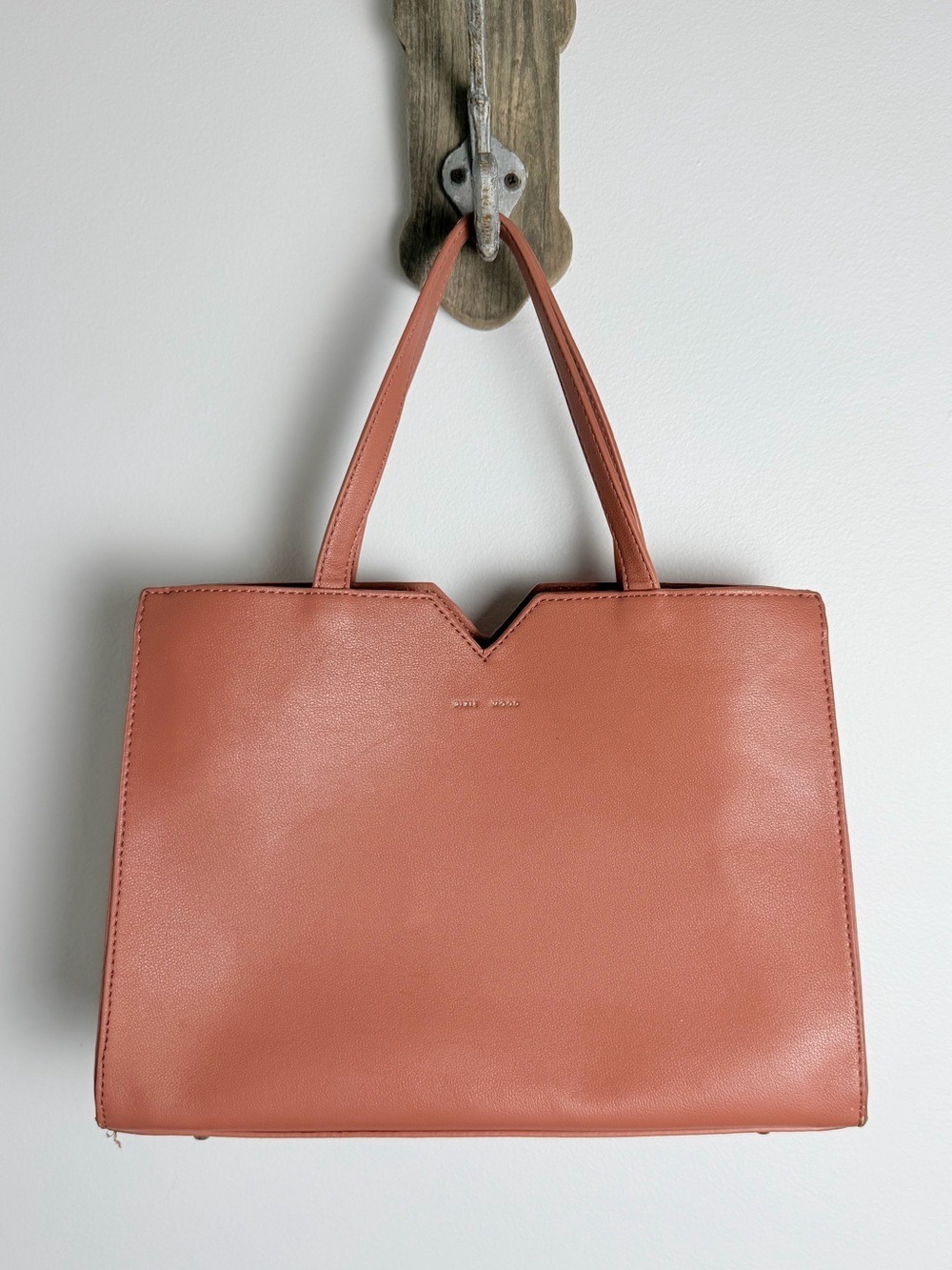 Pixie Mood Blush Pink Structured Vegan Leather Mini Tote Bag